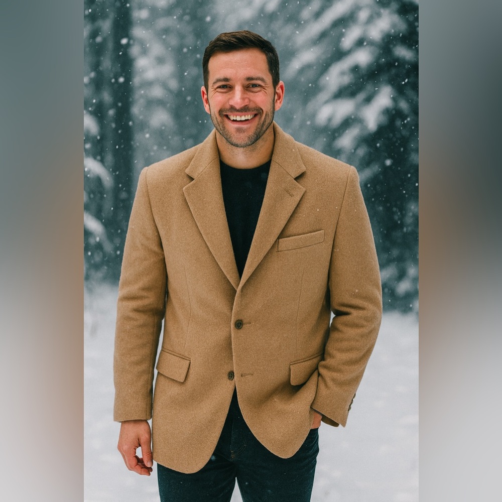 NWT Claiborne 100% Camel Hair Coat – Size 44R – Men’s Gift For Him